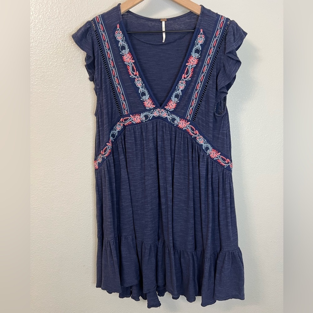 Free People Cotton/Linen Blend Dress XS